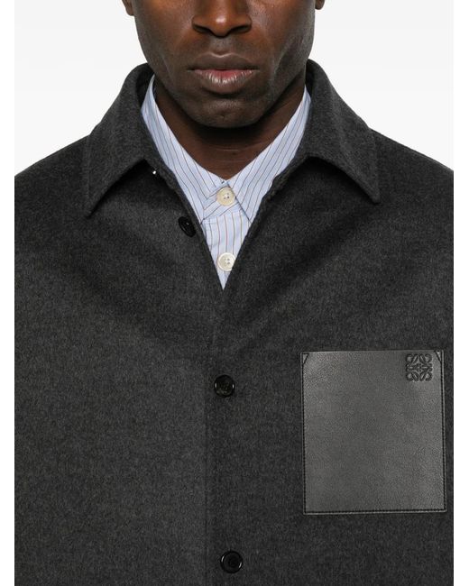 Loewe Black Pocket-Detail Overshirt for men