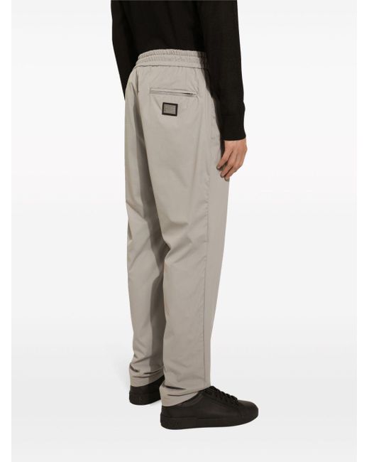 Pantalones de chándal con parche del logo Dolce & Gabbana de hombre de color Gray