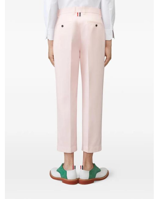 Thom Browne Katoenen Twill Cargo Broek in het Pink voor heren