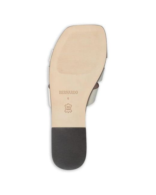 Bernardo White Oxford Woven Flat Sandals