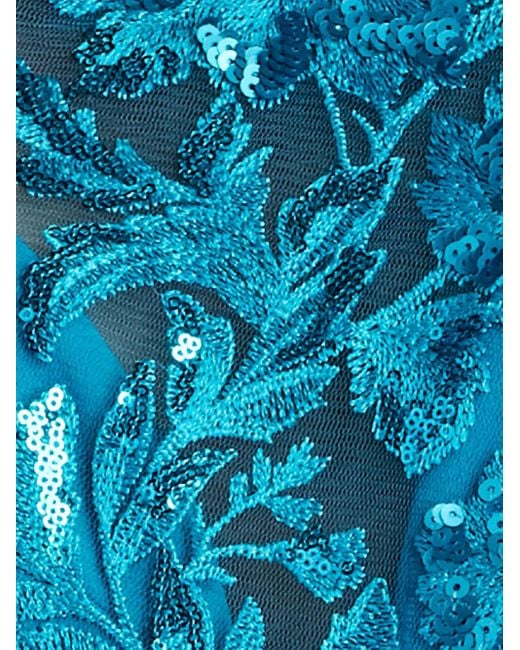 Tadashi Shoji Blue Abendkleid Mit Pailletten