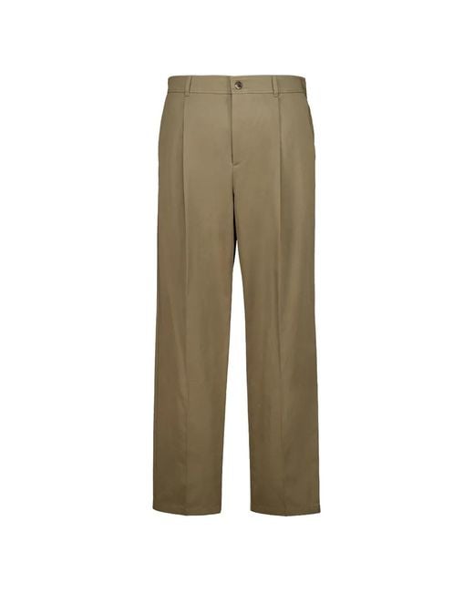 Valentino Garavani Green Pleated Straight-Leg Trousers for men