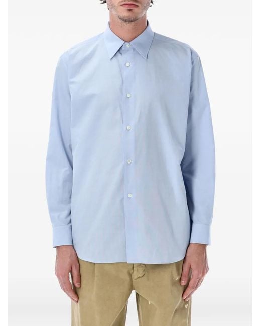 Auralee Button-Up Overhemd in het Blue voor heren