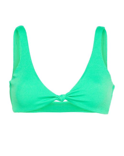 Melissa Odabash Green Ibiza Textured Bikini Top