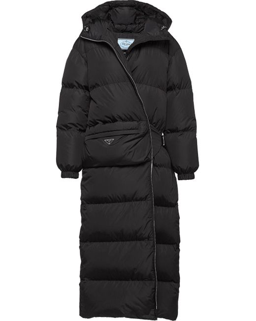 Prada Black Nylon Puffer Coat