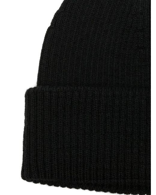 Our Legacy Black Ribbed Beanie