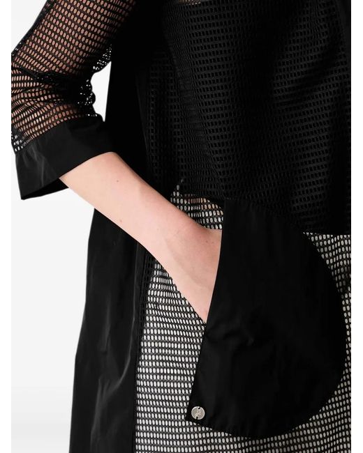 Joseph Ribkoff Black Mesh-Panelled Jacket