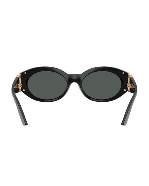 Versace Black Lunettes De Soleil À Monture Ovale