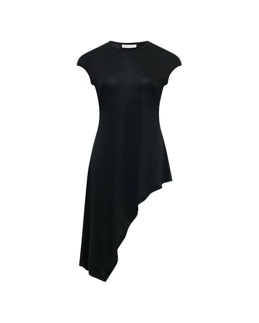 Club21 Black Erin Asymmetric Jersey Knit Top