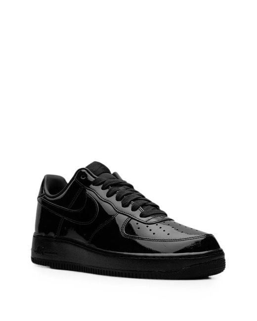 Nike Black Air Force 1 Low '07 Patent-Leather Sneakers for men