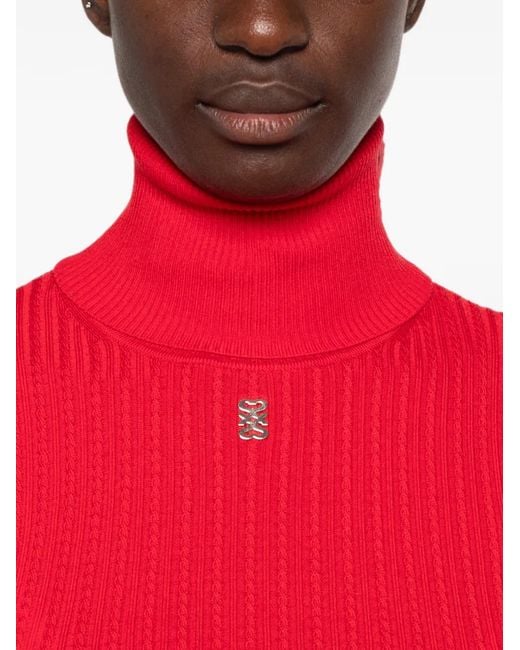 Sandro Red Pullover Mit Logo-Schild