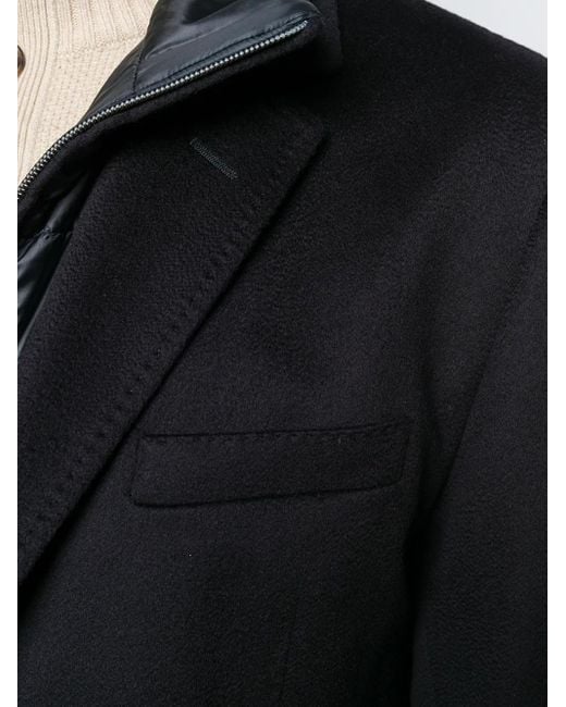 Herno Blue Single-Breasted Coat for men