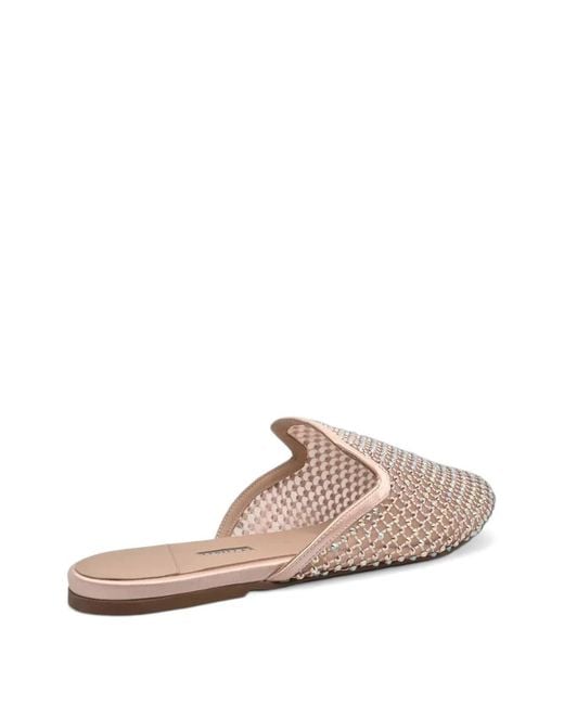 Le Silla Pink Gilda Crystal-Embellished Mesh Mules