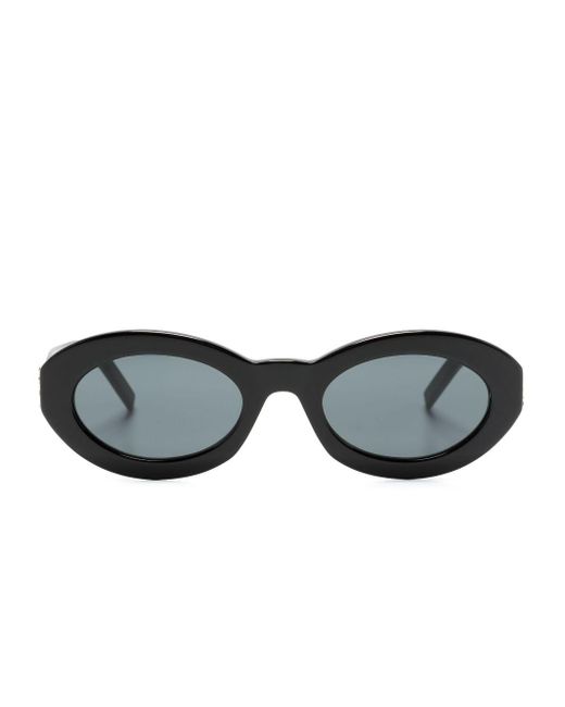 Gafas de sol con montura oval Saint Laurent de color Black