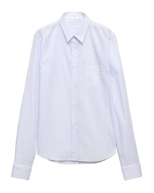 Prada White Striped Shirt for men