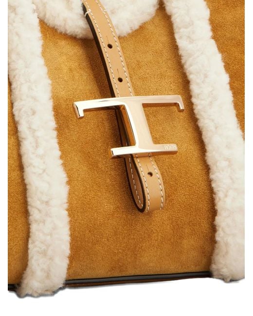 Tod's Suède Tas Met Lammy Afwerking in het Natural