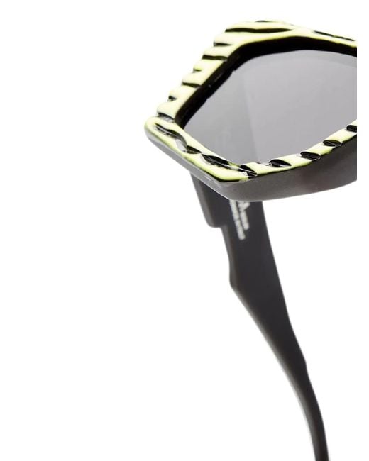 Kuboraum Gray Geometric-Frame Sunglasses