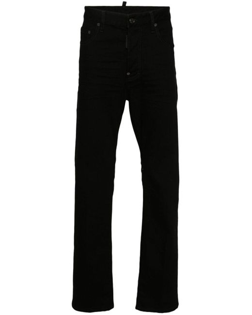 メンズ DSquared² 642 Tapered Jeans Black