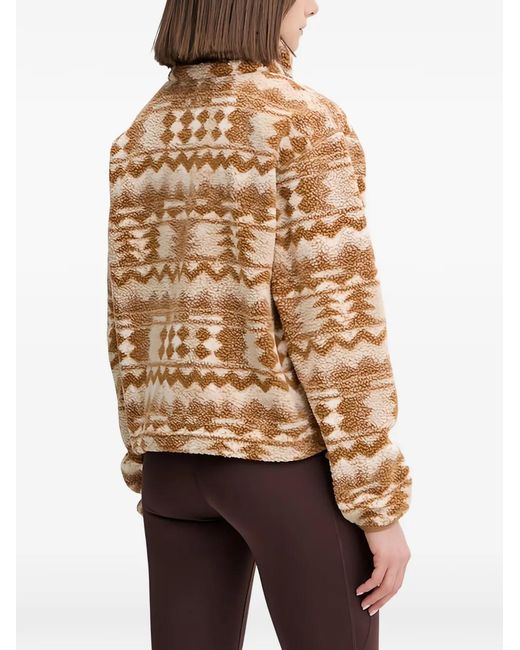 Columbia Brown Patterned Button-Up Top