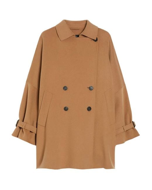 Weekend by Maxmara オーバーサイズ ダブルコート Natural