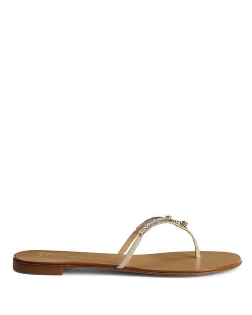 Giuseppe Zanotti Brown Gentille Leather Sandals