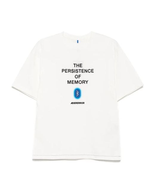 Adererror White Crew-Neck T-Shirt for men