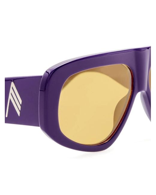 The Attico Blue X Linda Farrow Milano Oversized Sunglasses