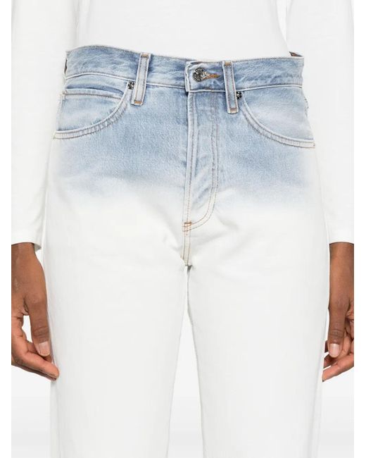 FRAME Blue The Vertical Tie-Dye Jeans