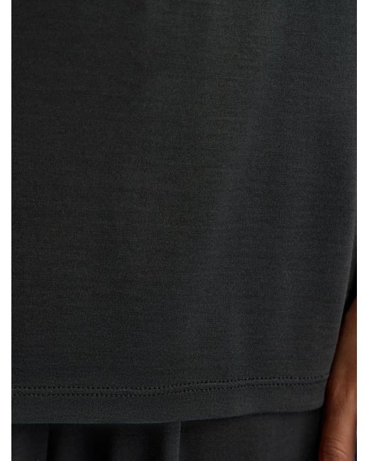 12 STOREEZ Gray Silk Crew-Neck T-Shirt