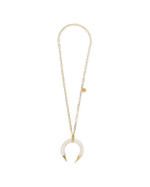 BLAKLACE White Horseshoe Pendant Necklace