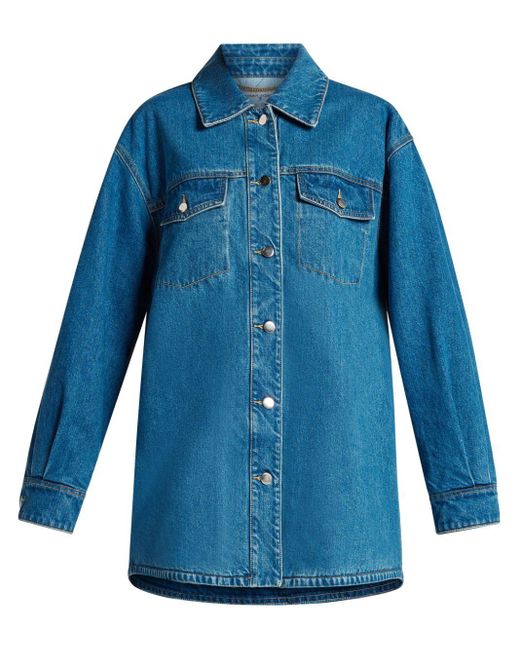 Ronny Kobo Blue Bristol Spread-collar Denim Shirt Jacket