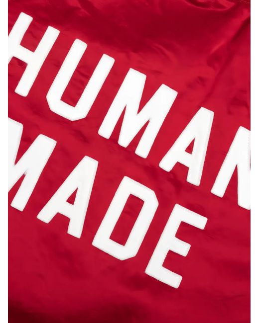 Human Made Red Stadium Satin Striped-Trimjacket for men