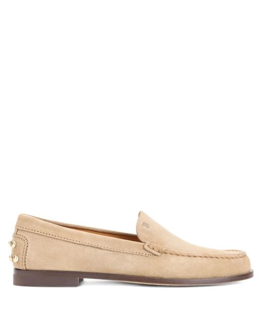 Tod's Natural Ginger Suede Loafers