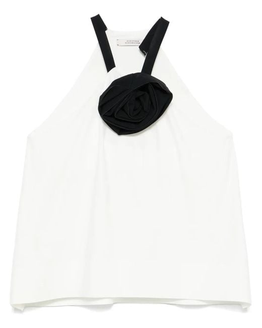 Dorothee Schumacher White Brooch-Detail Top