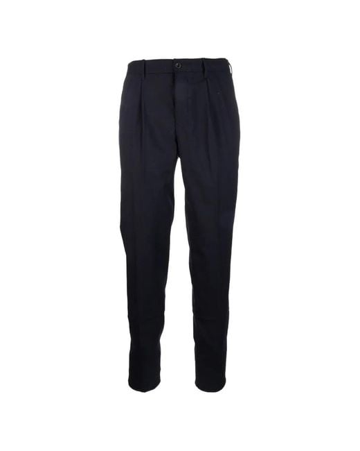 Incotex Blue Pleated-Front Tailored Trousers for men