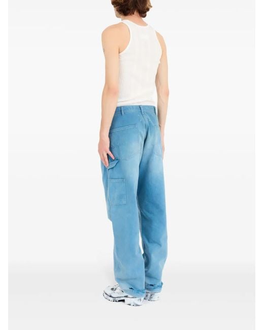 Maison Margiela Blue Low Crotch Clear Jeans for men