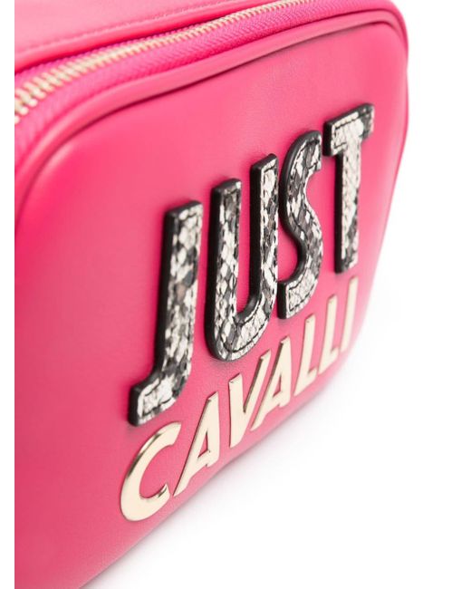 Just Cavalli Pink Logo-lettering Cross Body Bag