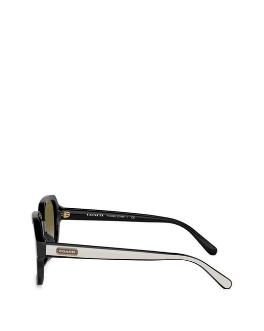 COACH Green Square Frame Logo Sunglasses