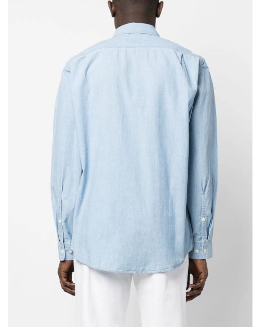 Filson Blue Button-Up Chambray Shirt for men