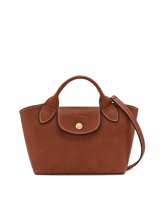 Longchamp Brown Épure Textured Leather Mini Bag