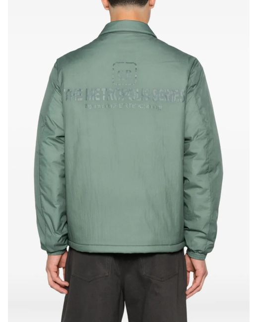 C P Company Green Panelled Buttoned Jacket for men
