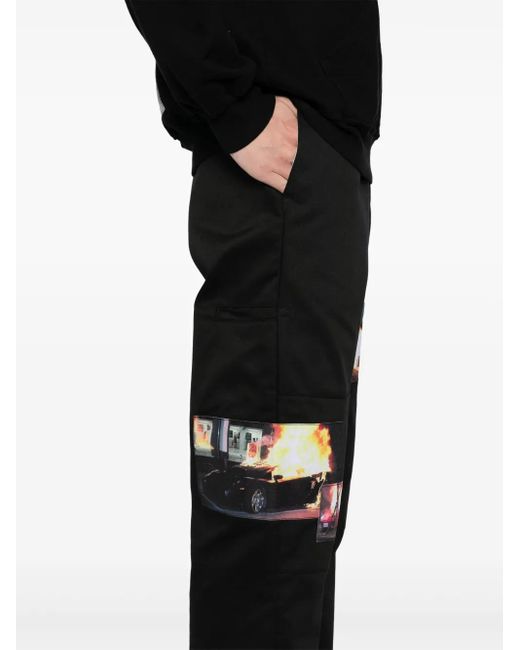 ANTI SOCIAL SOCIAL CLUB Black Burnout Work Pants for men