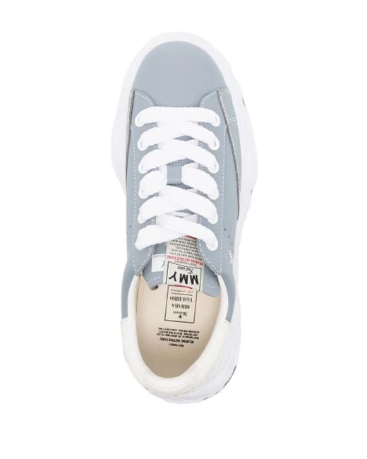 Maison Mihara Yasuhiro White Charles Lace-Up Leather Sneakers