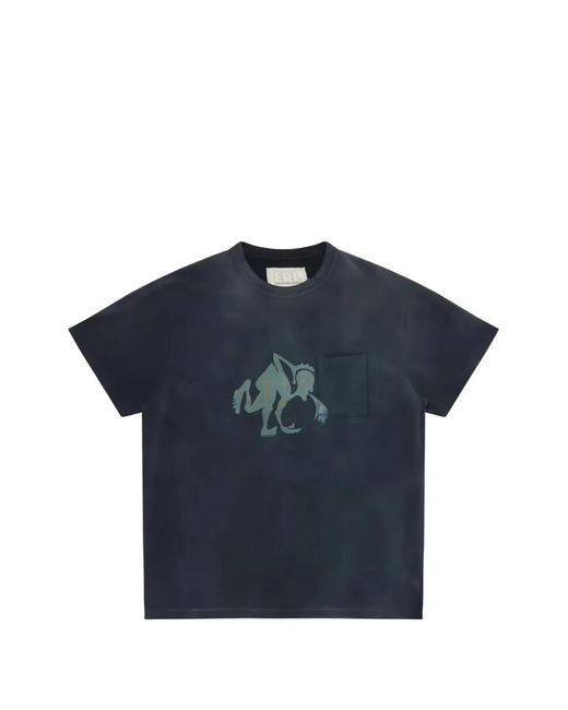 Polo Script di ERL in Blue da Uomo