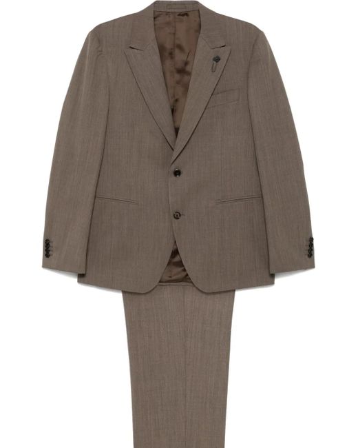 Lardini Gray Single-Breasted Suit for men