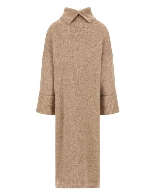 Entire studios Natural Manhattan Turned-Up Midi Dress