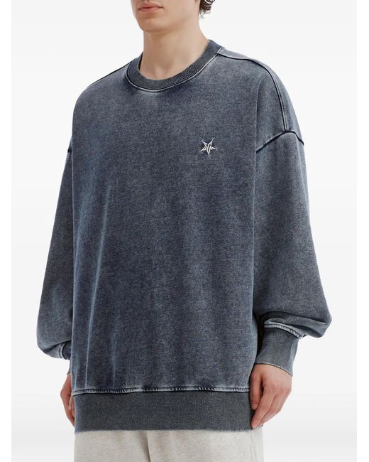 FIVE CM Blue Star-Patchwork Sweatshirt for men