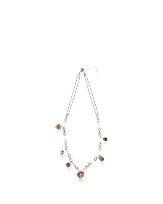 Weekend by Maxmara White Charm-Detail Chain Necklace