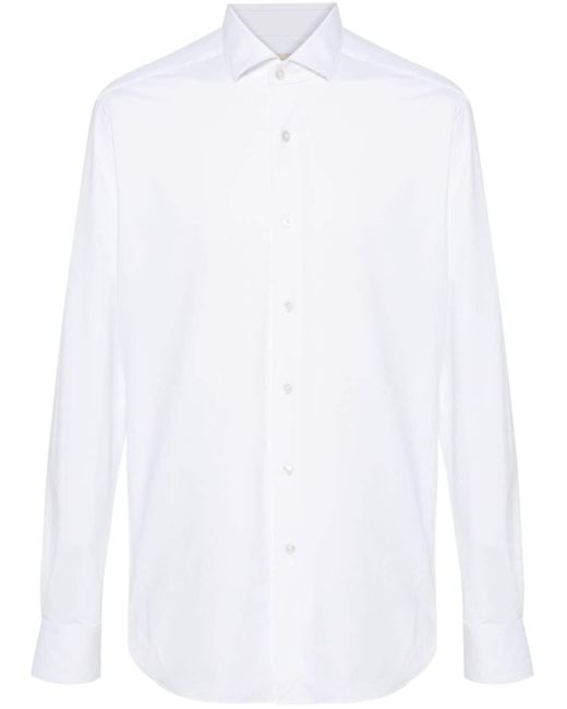 Xacus White Cutaway-collar Shirt for men