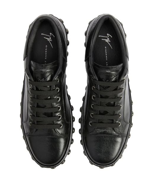 Giuseppe Zanotti Black Gz-City Lace-Up Low-Top Sneakers for men